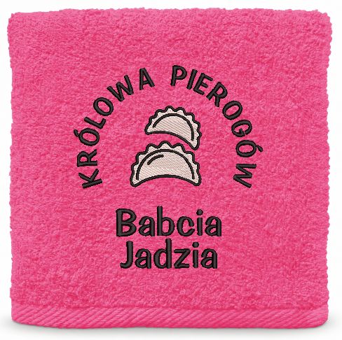 krolowa pierogow recznik haftowany z imieniem prezent na dzien babci dzien matki mikolajki swieta.jpg