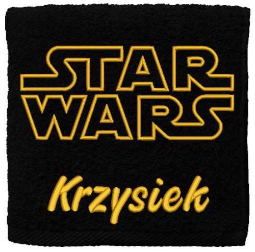 recznik z imieniem i logo star wars prezent na swieta i mikolajki dzien ojca chlopaka mezczyzny dla niego dla fanow gwiezdnych wojen.jpg