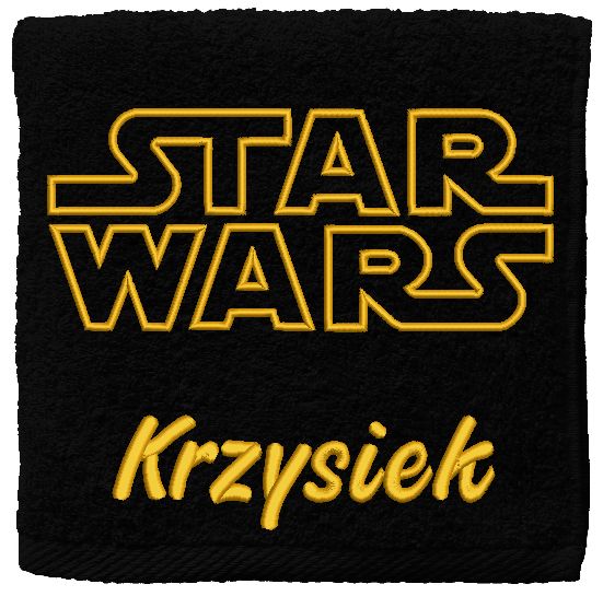 recznik z imieniem i logo star wars prezent na swieta i mikolajki dzien ojca chlopaka mezczyzny dla niego dla fanow gwiezdnych wojen.jpg