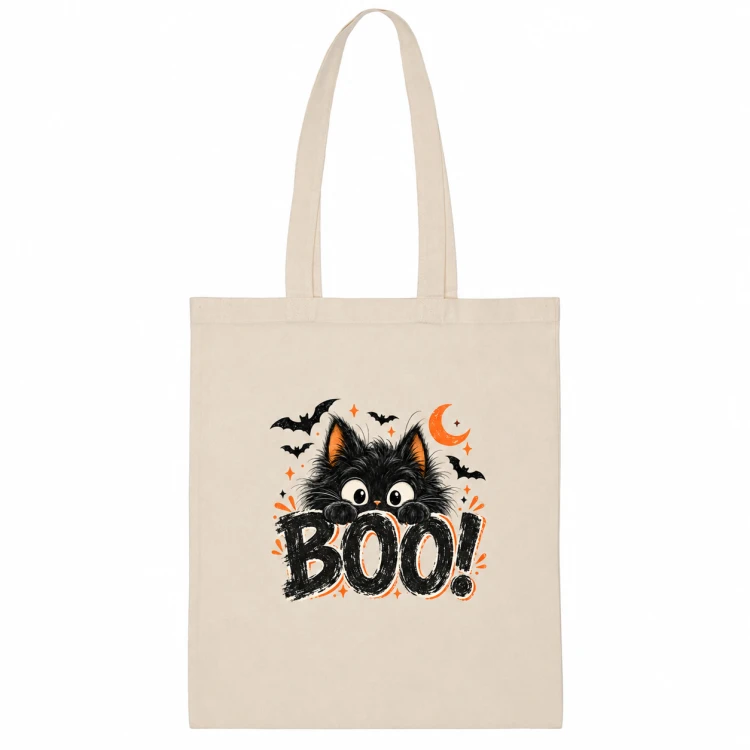 torba na zakupy w klimacie halloween z kotkiem boo straszny kotek uroczy prezent.png