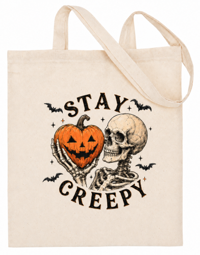 TORBA NA ZAKUPY HALLOWEEN STAY CREEPY dynia kościotrup PREZENT.png